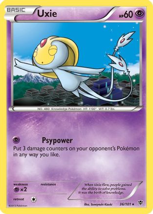 Uxie 36/101 - Plasma Blast Reverse Holofoil - Poke-Collect