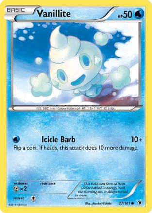 Vanillite 27/101 - Noble Victories Reverse Holofoil - Poke-Collect