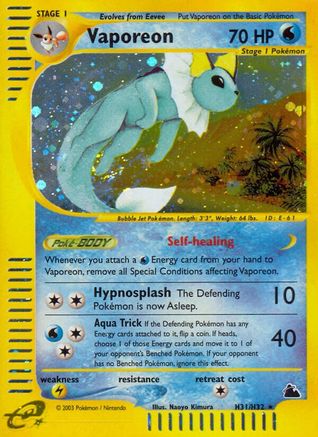Vaporeon H31/144 - Skyridge Holofoil - Poke-Collect