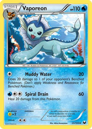 Vaporeon 25/108 - Dark Explorers - Poke-Collect