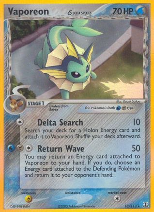 Vaporeon δ 18/113 - Delta Species Holofoil - Poke-Collect