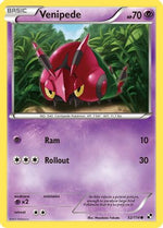 Venipede 52/114 - Black & White Reverse Holofoil - Poke-Collect