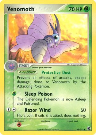 Venomoth 49/112 - FireRed & LeafGreen - Poke-Collect