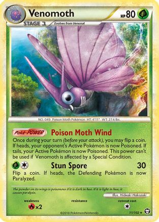 Venomoth 11/102 - HSTriumphant Holofoil - Poke-Collect
