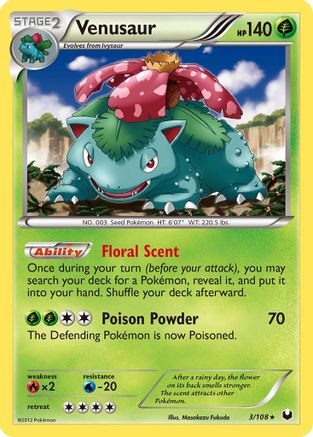 Venusaur 3/108 - Dark Explorers Reverse Holofoil - Poke-Collect