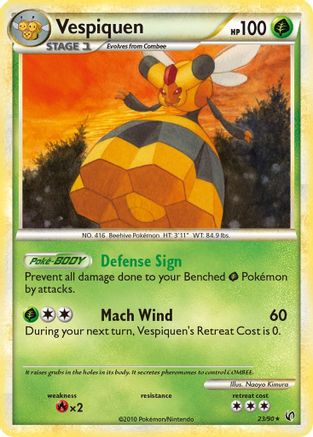 Vespiquen 23/90 - HSUndaunted Reverse Holofoil - Poke-Collect