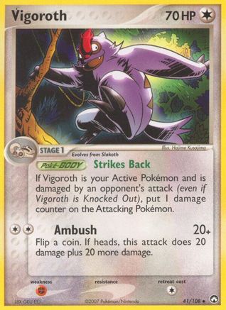 Vigoroth 41/108 - Power Keepers Reverse Holofoil - Poke-Collect