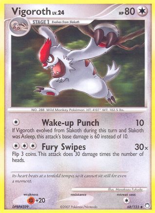 Vigoroth 68/123 - Mysterious Treasures - Poke-Collect