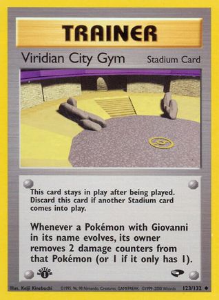 Viridian City Gym 123/132 - Gym Challenge 1st Edition - Poke-Collect
