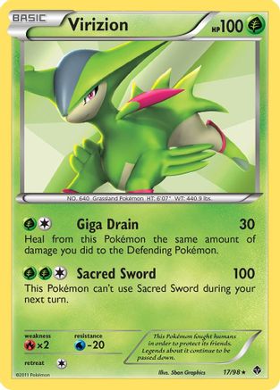 Virizion 17/98 - Emerging Powers Reverse Holofoil - Poke-Collect