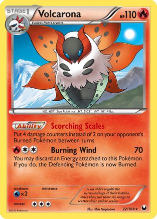 Volcarona 22/108 - Dark Explorers Reverse Holofoil - Poke-Collect