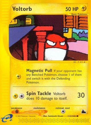 Voltorb 113/144 - Skyridge Reverse Holofoil - Poke-Collect