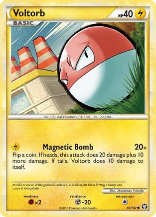 Voltorb 83/102 - HSTriumphant Reverse Holofoil - Poke-Collect