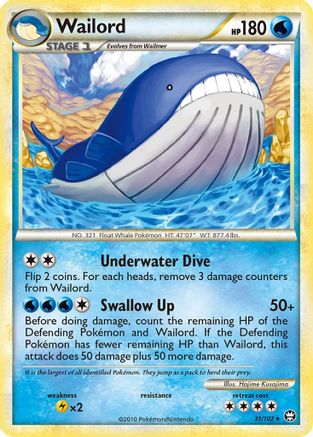 Wailord 31/102 - HSTriumphant Reverse Holofoil - Poke-Collect