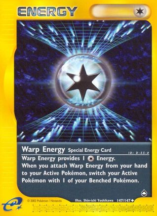 Warp Energy 147/147 - Aquapolis Reverse Holofoil - Poke-Collect