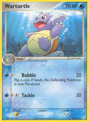 Wartortle 42/100 - Crystal Guardians Reverse Holofoil - Poke-Collect