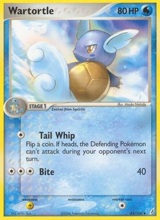 Wartortle 43/100 - Crystal Guardians Reverse Holofoil - Poke-Collect