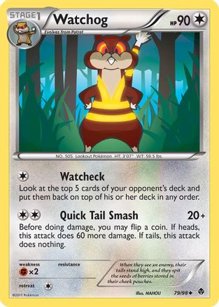 Watchog 79/98 - Emerging Powers Reverse Holofoil - Poke-Collect