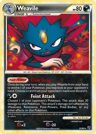Weavile 25/90 - HSUndaunted - Poke-Collect