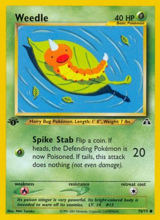 Weedle 70/75 - Neo Discovery Unlimited - Poke-Collect