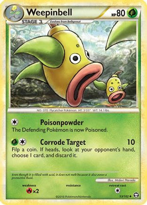Weepinbell 53/102 - HSTriumphant Reverse Holofoil - Poke-Collect