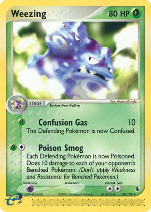 Weezing 24/109 - Ruby & Sapphire Reverse Holofoil - Poke-Collect