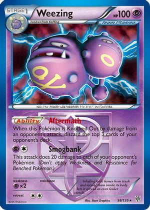 Weezing 58/135 - Plasma Storm Reverse Holofoil - Poke-Collect