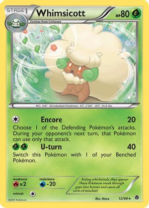 Whimsicott 12/98 - Emerging Powers Reverse Holofoil - Poke-Collect