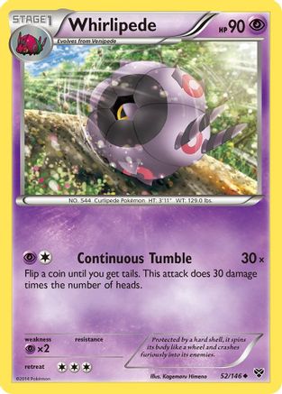 Whirlipede 52/146 - XY Reverse Holofoil - Poke-Collect