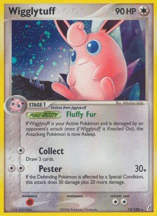 Wigglytuff 13/100 - Crystal Guardians Reverse Holofoil - Poke-Collect