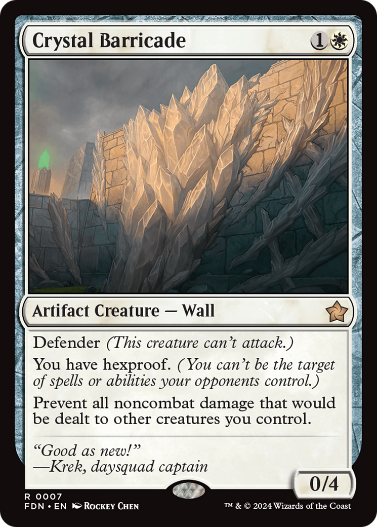 Crystal Barricade (FDN-007) - Foundations Foil - Poke-Collect
