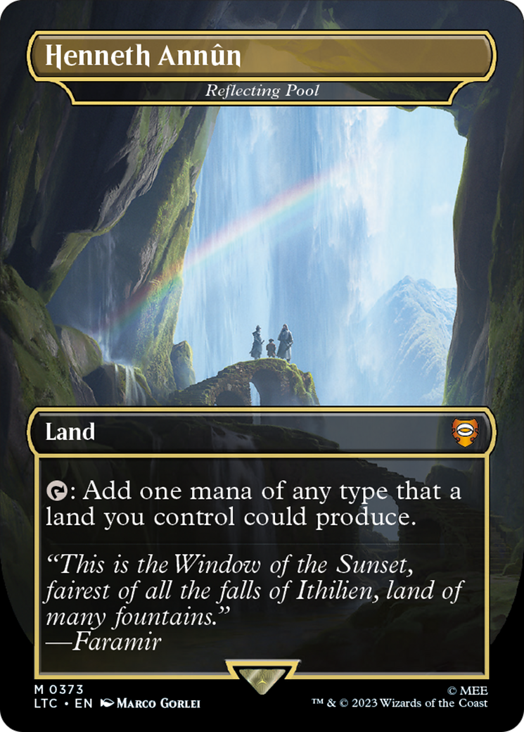Henneth Annun - Reflecting Pool (LTC-373) - Tales of Middle-earth Commander / Henneth Annûn (Borderless) Foil - Poke-Collect