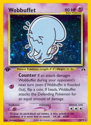 Wobbuffet 16/75 - Neo Discovery Unlimited Holofoil - Poke-Collect