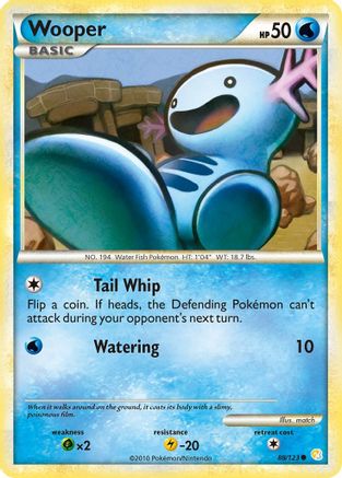 Wooper 88/123 - HeartGold & SoulSilver Reverse Holofoil - Poke-Collect