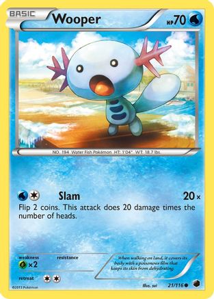 Wooper 21/116 - Plasma Freeze Reverse Holofoil - Poke-Collect