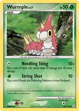 Wurmple 104/130 - Diamond & Pearl Reverse Holofoil - Poke-Collect