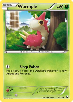Wurmple 6/124 - Dragons Exalted Reverse Holofoil - Poke-Collect