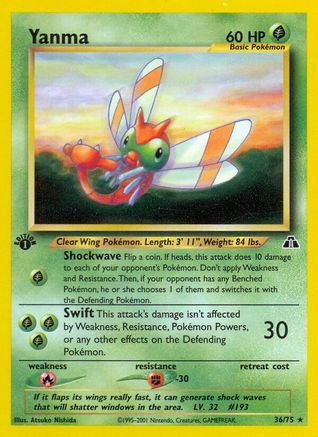 Yanma 36/75 - Neo Discovery 1st Edition - Poke-Collect