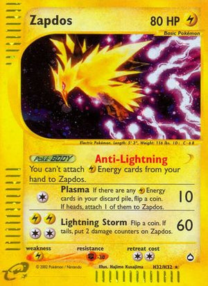 Zapdos H32/147 - Aquapolis Holofoil - Poke-Collect