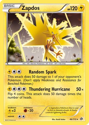 Zapdos 46/113 - Legendary Treasures Reverse Holofoil - Poke-Collect