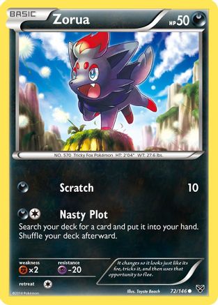 Zorua 72/146 - XY Reverse Holofoil - Poke-Collect