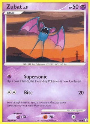 Zubat 108/123 - Mysterious Treasures Reverse Holofoil