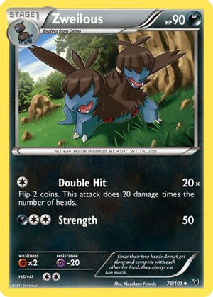 Zweilous 78/101 - Noble Victories Reverse Holofoil - Poke-Collect