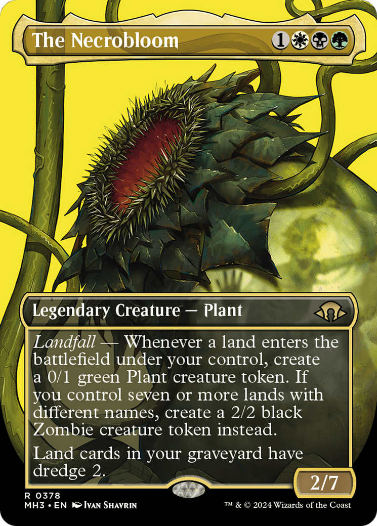 The Necrobloom (Borderless) (MH3-378) - Modern Horizons 3 (Borderless) Foil - Poke-Collect