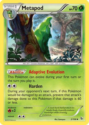 Metapod 2/106 - XY  Flashfire Reverse Holofoil - Poke-Collect