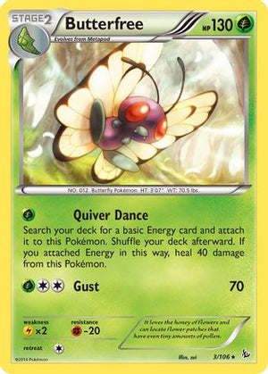 Butterfree 3/106 - XY  Flashfire Reverse Holofoil - Poke-Collect