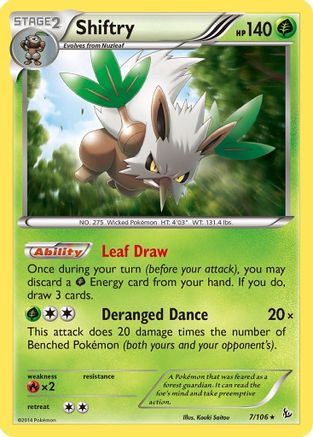 Shiftry 7/106 - XY  Flashfire Reverse Holofoil - Poke-Collect
