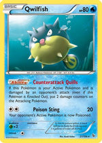 Qwilfish 21/106 - XY  Flashfire Reverse Holofoil - Poke-Collect