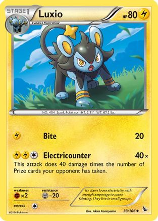 Luxio 33/106 - XY  Flashfire Reverse Holofoil - Poke-Collect