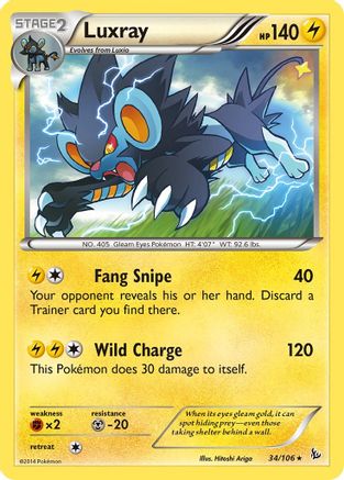 Luxray 34/106 - XY  Flashfire Reverse Holofoil - Poke-Collect